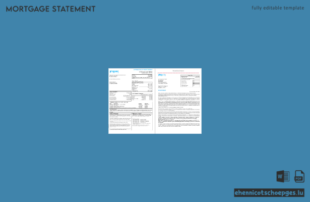 USA California PingPong Global Solutions Inc. Hypothekenabrechnung im Word- und PDF-Format, 3 Seiten 1,-2 Beispielvorschau